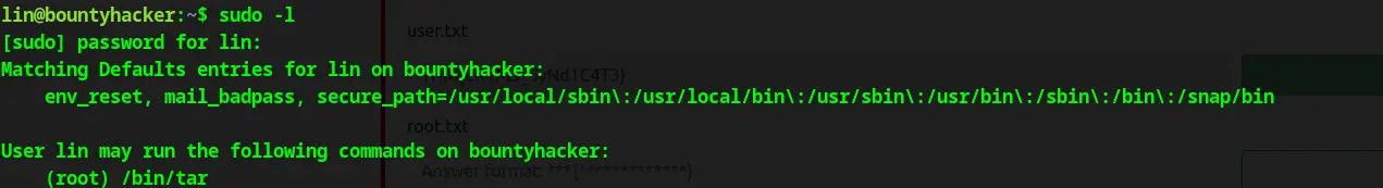 sudo-l